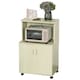 image 1 of HOMCOM Kitchen Storage Unit Microwave Cart Trolley w/ Cabinet Wheels Shelf Oak