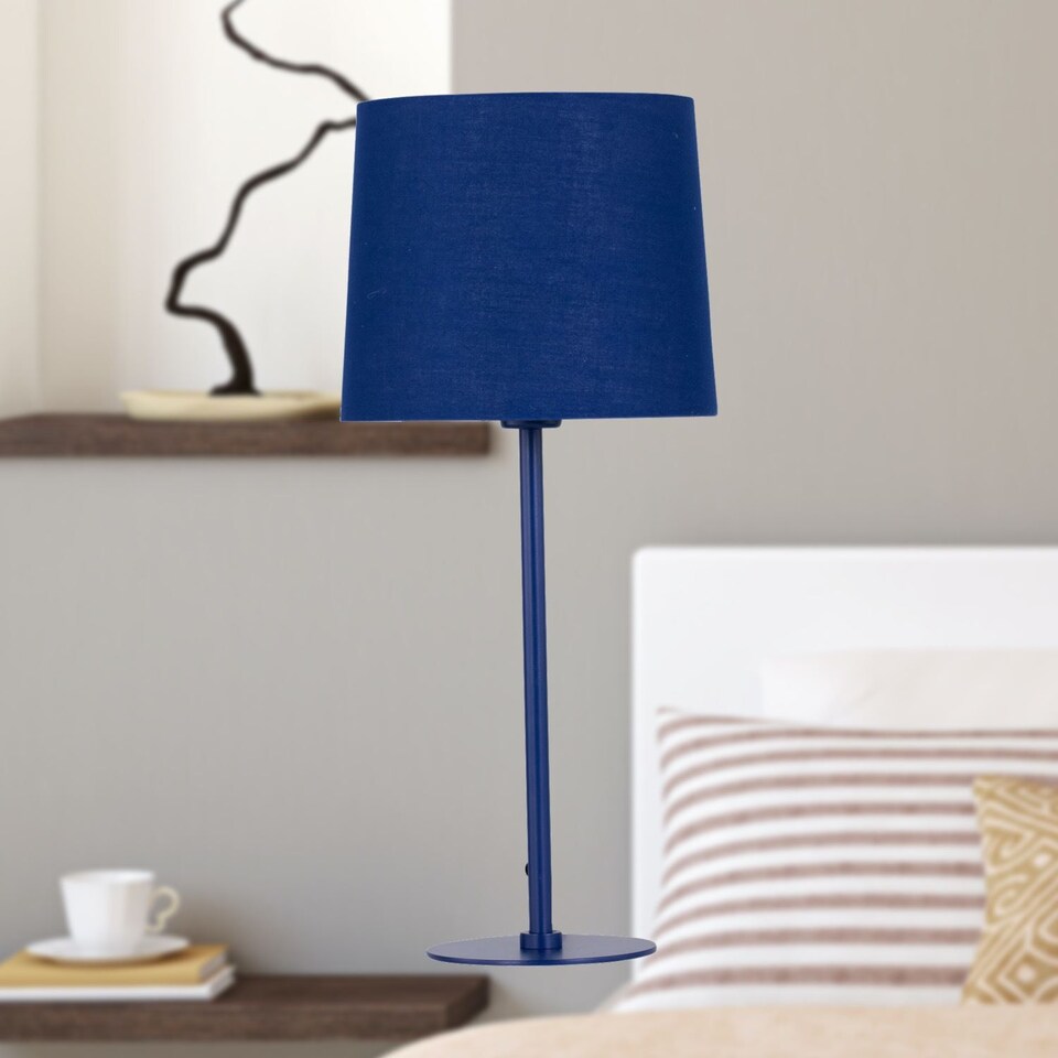 image 1 of Colours - Set of 2 Navy Blue 40cm Lamps | Blue | Blue | Large | 2