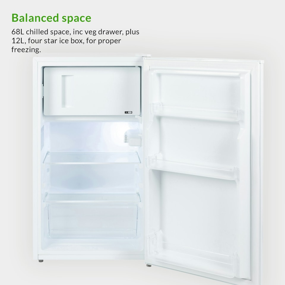 image 1 of Willow WU48FC4W 80L Under Counter Fridge with 4* Ice Box White