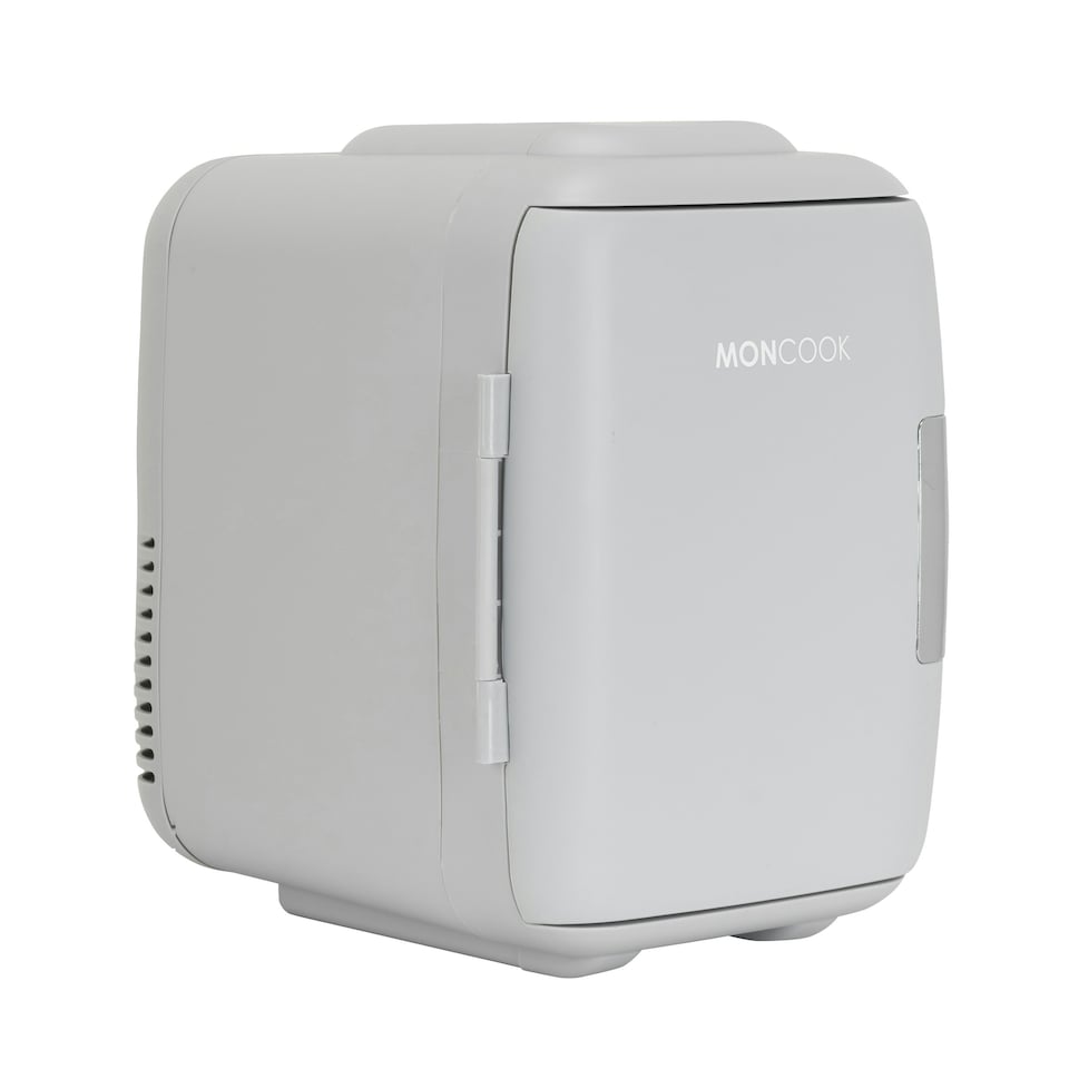 image 1 of MONCOOK Mini Fridge For Bedrooms - Small, Portable & Quiet Mini Fridges For Skincare, Medicine, Food & Drinks - Cooling & Warming Function - 5L - Grey