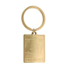 Something Different The Moon Tarot Vintage Keyring - Gold - One Size
