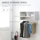 image 4 of HOMCOM Wall Mounted Storage Hat Rack Hanging Coat Organizer Hanger Home White