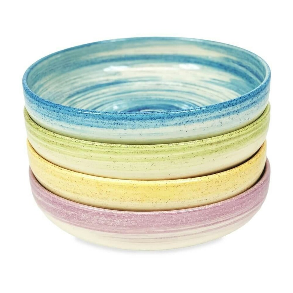 image 1 of Verano Spanish Ceramics Pastel Beach Large Bowl - 27cm Blue Blue