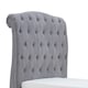 image 4 of 5ft King Size Ottoman gas liftup storage bed frame,fabric upholstered, light grey,buttoned back,curved bed frame,bedstead
