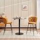 image 4 of SONARA Set of 2 Blended Woven Fabric Counter Height Bar Stools with Backrest | Yellow