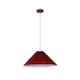 image 4 of ValueLights Akira Burnt Orange Paper Pleated Single Drop Ceiling Pendant Light with LED Bulb