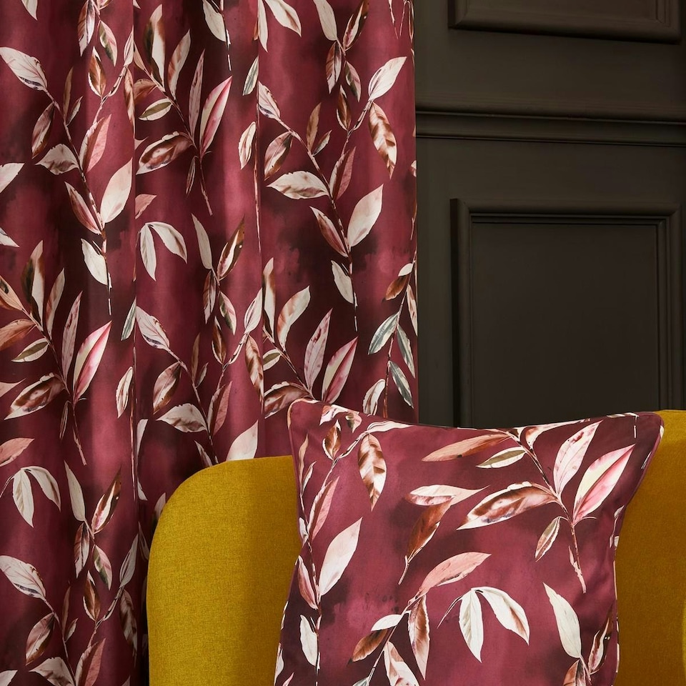 image 1 of Sundour Madrid Curtains Wine Red | 66x72"