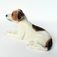 image 3 of Realistic Laying Jack Russell Dog Figurine, 15cm, Gift Boxed | Multi | White & Tan