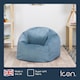 image 5 of Kids Kingston Velvet Bean Bag Chair Mineral Blue Childrens Bean Bags | Blue | Mineral Blue | 1