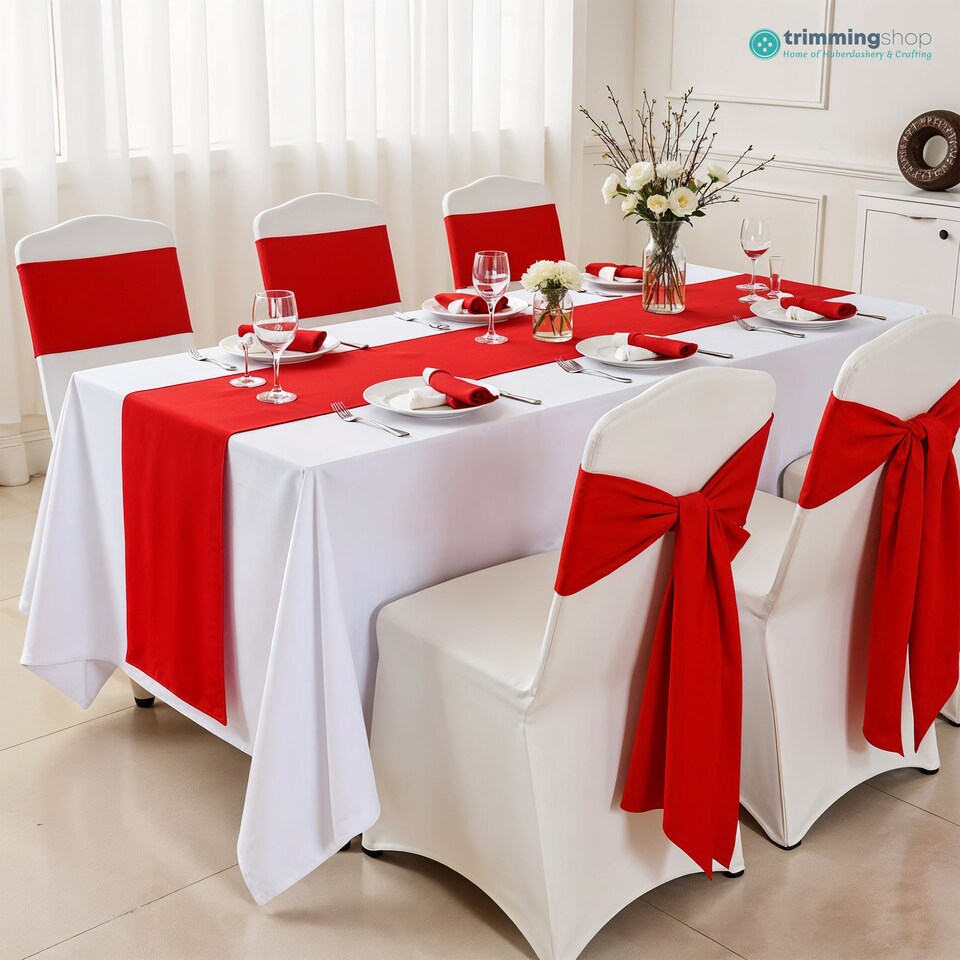 image 1 of Satin Fabric Roll, Silky & Shiny, Soft Polyester Roll - 29cm x 20m