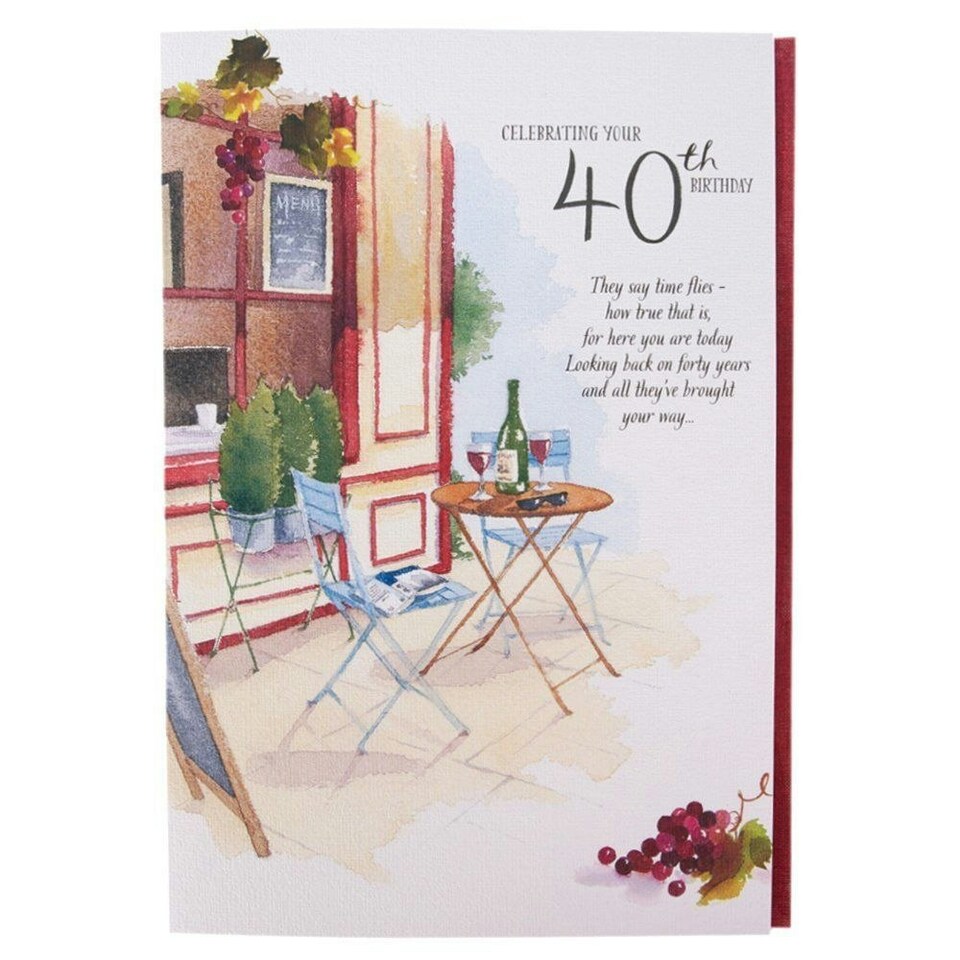 image 1 of Hallmark 40th Birthday Card For Him 'Congratulations' - Medium