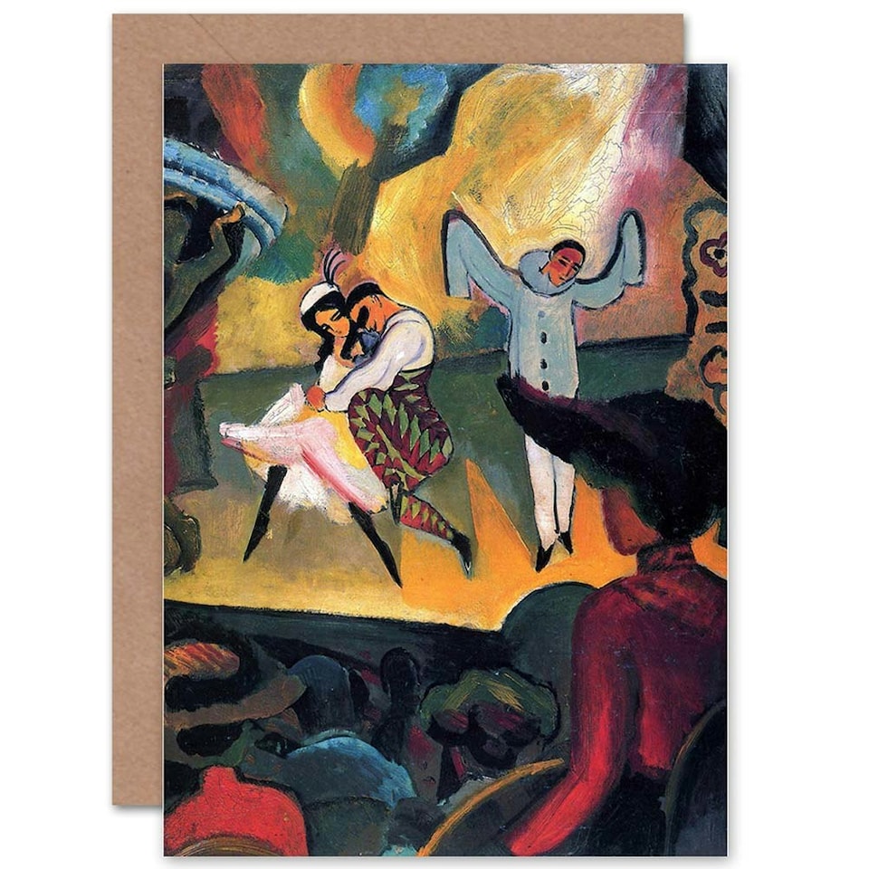 image 1 of Detail Clown Actors Stage Art Blank Just to Say Card