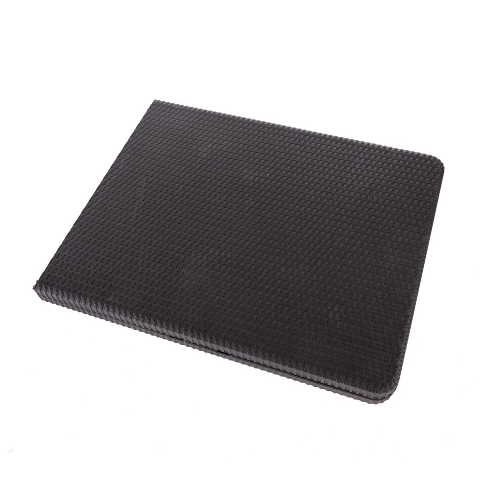 image 1 of 6ft Folding Rattan Trestle Table Heavy Duty Catering Garden Party 1.8m | Black