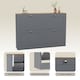 image 5 of Vida Designs 4 Drawer Shoe Cabinet, Grey & Oak