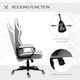 image 5 of Vinsetto Racing Gaming Chair with Lumbar Support, Grey White