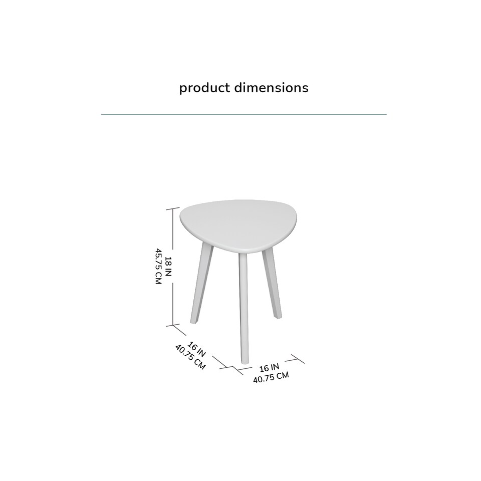 image 1 of MH London Armstrong Triangle Side Table Solid Mango Wood End Table