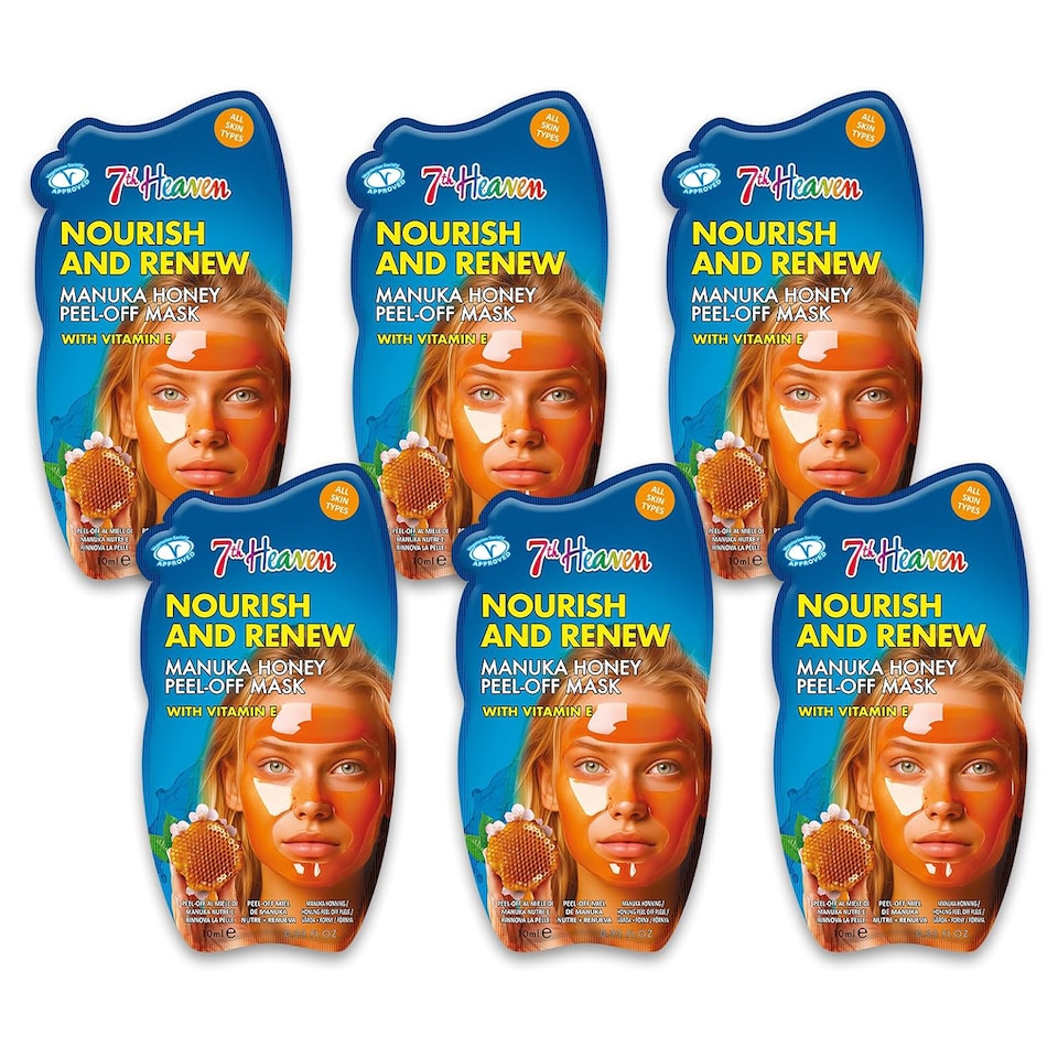 image 1 of 7th Heaven Manuka Honey Peel Off Mask with Vitamin E, Pack of 6