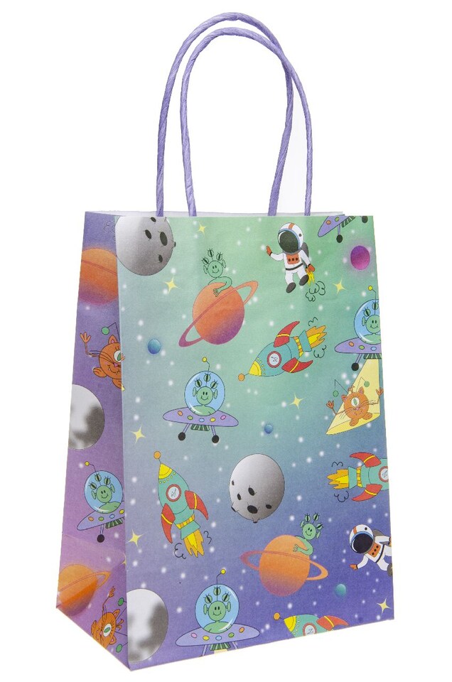 image 1 of Pack of 12 Space Design Paper Gift Bags