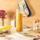 image 5 of Argon Tableware Glass Spaghetti Jars with Heart Labels - 2L - Clear - Pack of 6