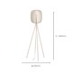 image 3 of EGLO Romazzina Sandy-coloured Caged Tripod Floor Lamp | Cream