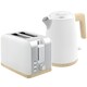 image 1 of HOMCOM 1.7L Electric Fast Boil Kettle and 2 Slice Toaster Set, White
