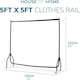 image 2 of House of Home Heavy Duty Clothes Rail 5ft Long x 5ft Tall Black Quality Metal Stand Rack | Black