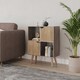 image 3 of Anthracite Oak 4-Cube Storage Unit with 2 Wooden Doors and Legs | Brown | Oak & Beech | 1