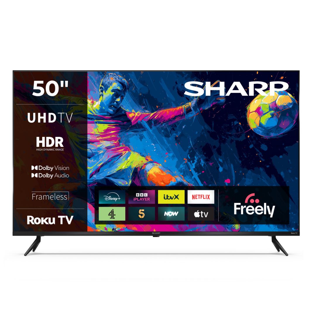 SHARP 50HJ4225KB 50 Inch 4K Ultra HD Roku Smart TV with Freely