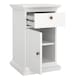 image 5 of Paris Nightstand 1 Door + 1 Drawer in White