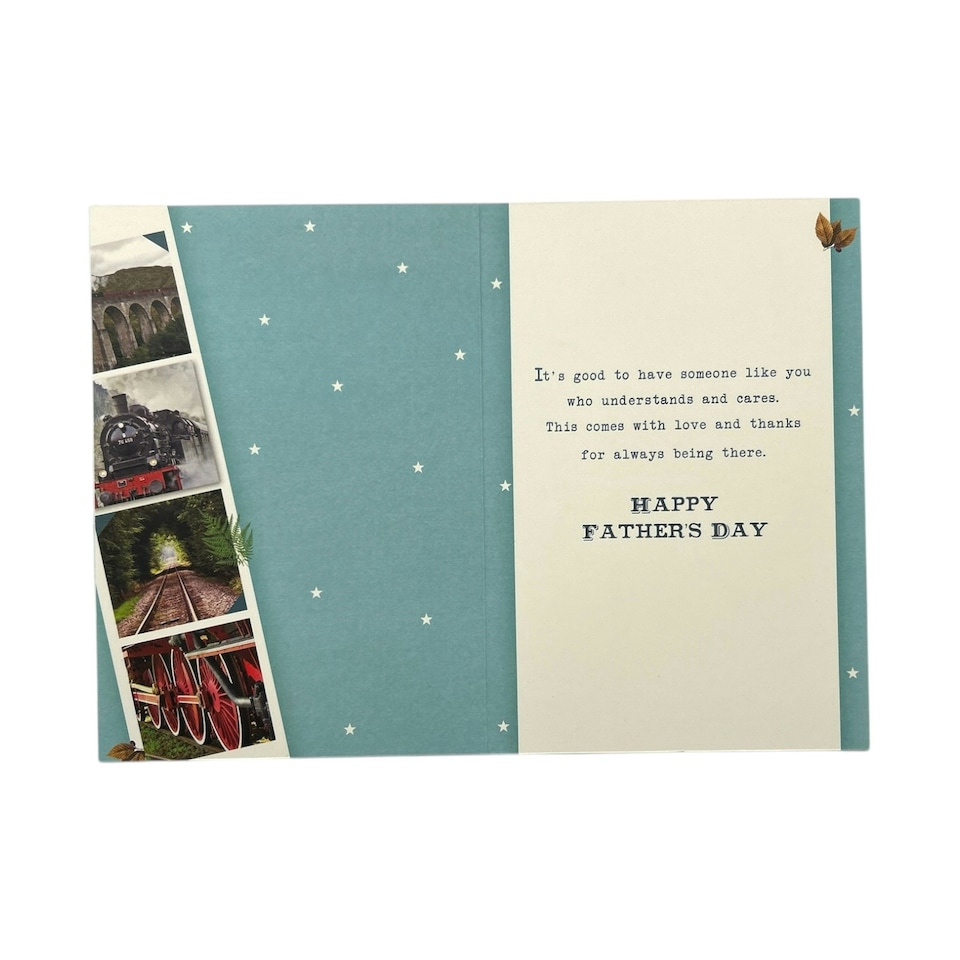 image 1 of For Grandpa Vintage Style Photographic Train Design Father's Day Card