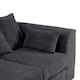 image 4 of Rivoli L Shape Corner Sofa in Jumbo Cord - Left Hand Facing Chaise Black