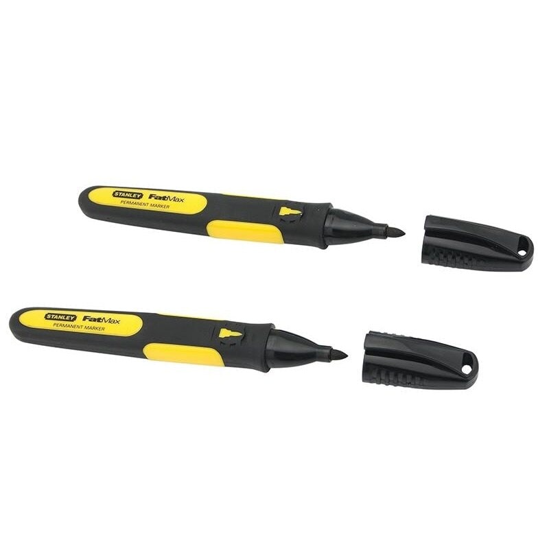 Stanley Hand Tools Fine Tip Marker Black (pack 2) - Black - One Size