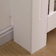 image 6 of Oypla Medium White Wooden Slatted Grill Radiator Cover MDF Cabinet