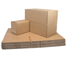 10 x Double Wall 22 x 14 x 22" (558x356x558mm) Strong Cardboard Shipping Boxes For House Moving & Storage Brown