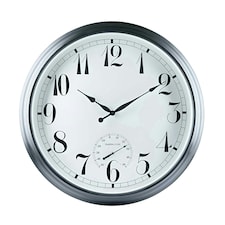 Primrose Outdoor Garden Wall Clock with Thermometer Big Time 90cm Diameter