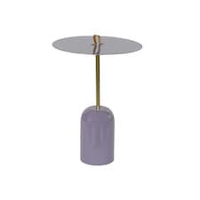 Side table DKD Home Decor Leather Iron Lacquered (40 x 40 x 56 cm) N/A