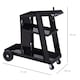 image 5 of DURHAND Welding Cart Welder Trolley Garage for Gas Bottles w  Safety Chain, Wheels, Black
