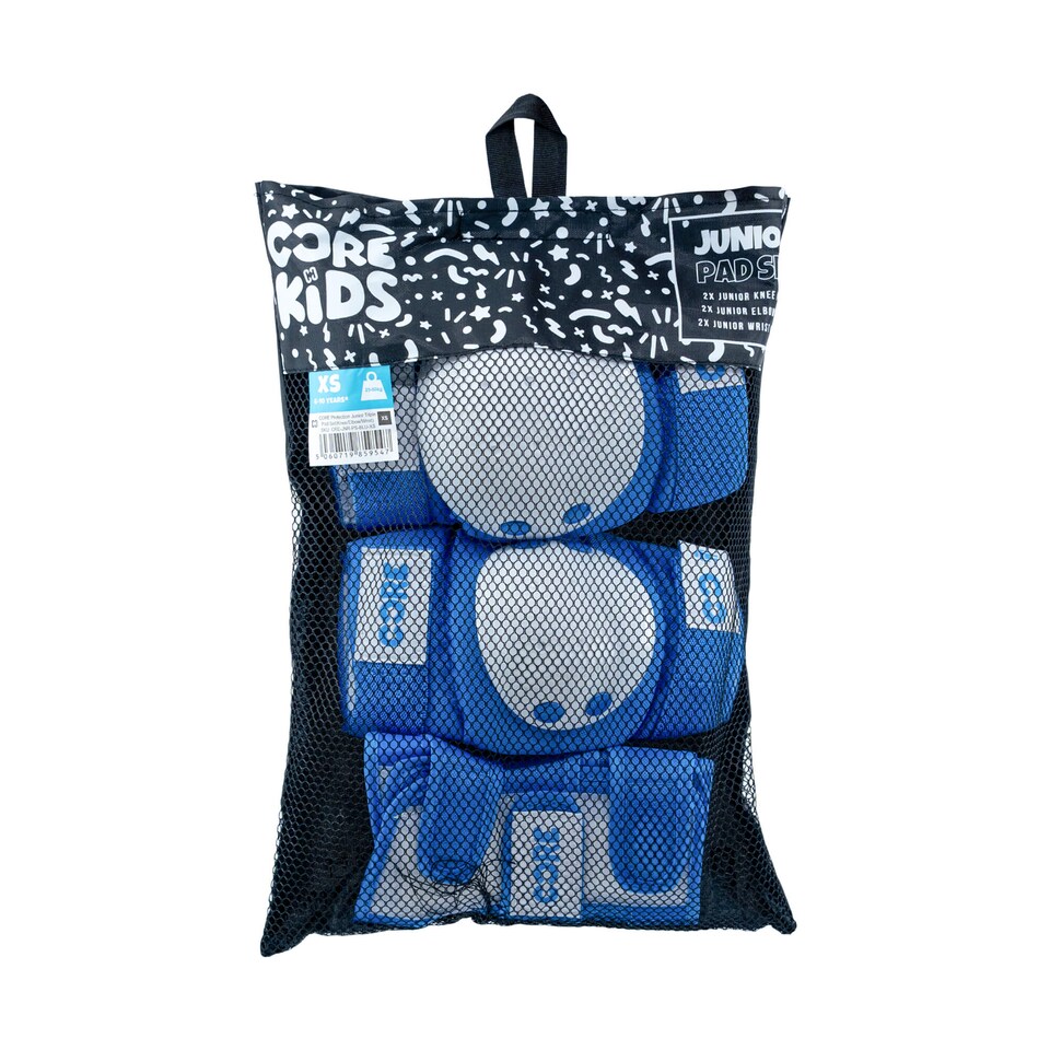 image 1 of CORE Kids Junior Triple Pad Set (Knee/Elbow/Wrist) + Carry Bag