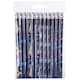 image 1 of Pack of 12 Space Design Pencils with Eraser