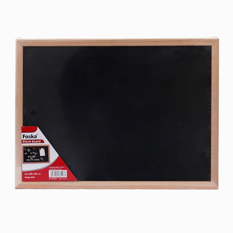 image 1 of Wood Framed Magnetic Writing Black Board 30 x 40cm