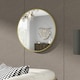 image 8 of HOMCOM Round Bathroom Mirror, Modern Wall-mounted Vanity Mirror with Aluminium Frame and Easy Install Hook for Living Room, Entryway, 60  60cm, Gold Tone