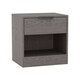 image 1 of 1-Drawer Bedside Table with Storage Black | Cedar Grey / Set of 1
