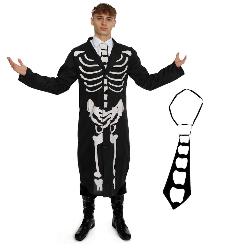 image 1 of Skeleton Costume Black | M