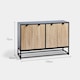 image 5 of VonHaus Industrial Sideboard Storage Cabinet, 4 Doors & 4 Shelves | Black