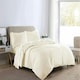 image 1 of Plain Dye Flannelette Cream Double Duvet Cover Set