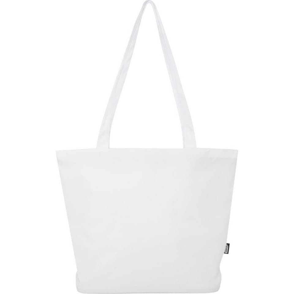 image 1 of Panama Recycled Zipped 20L Tote Bag - White - One Size White