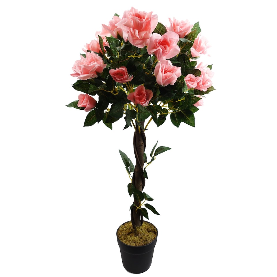 image 1 of Artificial Pink Rose Tree Wedding Twisted Vine Detail 90cm (3ft)