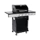 image 4 of 3 + 1 Burner Gas BBQ Grill with Built-in Thermometer, Folding Shelves & Warming Rack