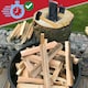 image 5 of SPARES2GO Kindling Splitter Log Wedge Heavy Duty Wood Splitting Firewood Timber Mounted Chisel (Large)