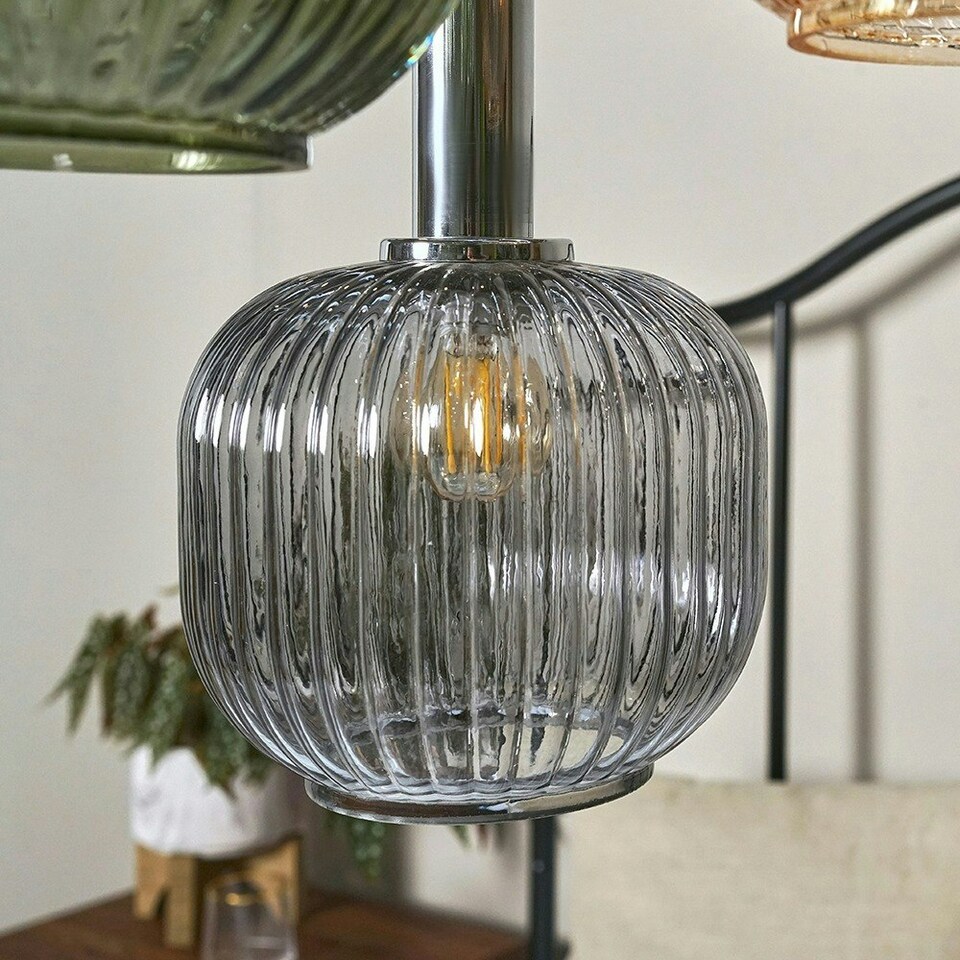 image 1 of ValueLights Stratton 3 Way Polished Chrome Ceiling Light Pendant